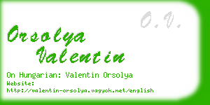 orsolya valentin business card